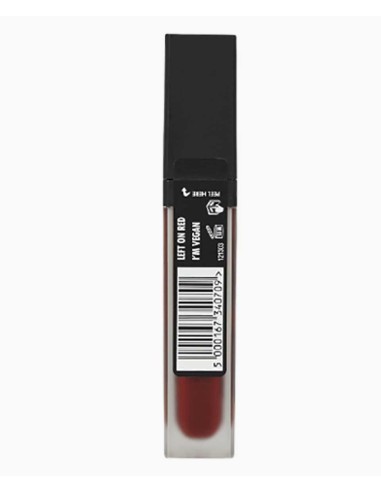 Sleek Matte Me XXL Liquid Lipstick I M Vegan Left On Red