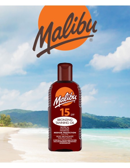 Malibu Bronzing Tanning Oil With Tropical Coconut SPF15 Malibu Bronzing Tanning Oil With Tropical Coconut SPF15