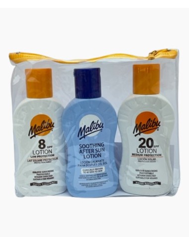 Malibu Travel Bag SPF8 And SPF20 Lotion Malibu Travel Bag SPF8 And SPF20 Lotion