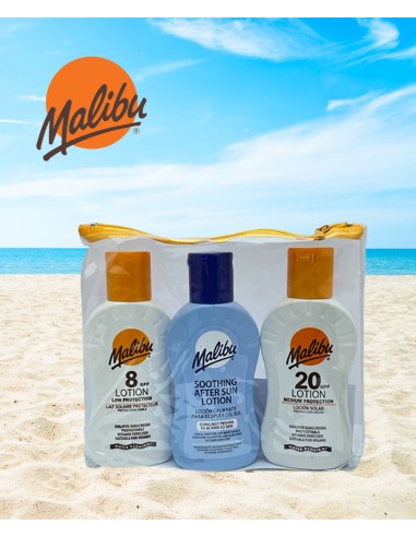 Malibu Travel Bag SPF8 And SPF20 Lotion Malibu Travel Bag SPF8 And SPF20 Lotion