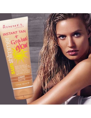 Rimmel Instant Tan Gradual Glow Sun Shimmer Light Matte Rimmel Instant Tan Gradual Glow Sun Shimmer Light Matte