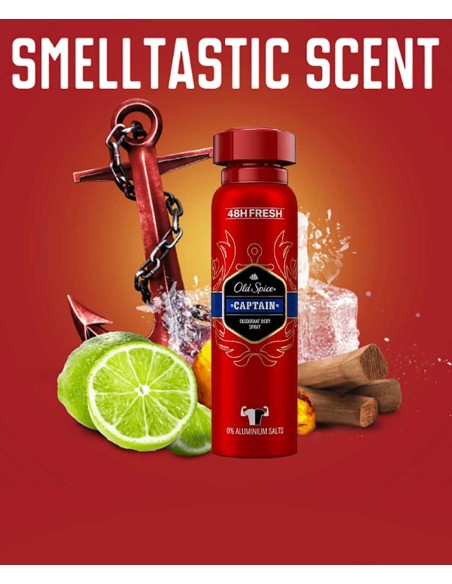 Old Spice Captain Deodorant Body Spray Old Spice Captain Deodorant Body Spray