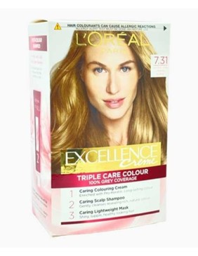 Excellence Creme Triple Care Colour 7.31 Natural Dark Caramel Blonde