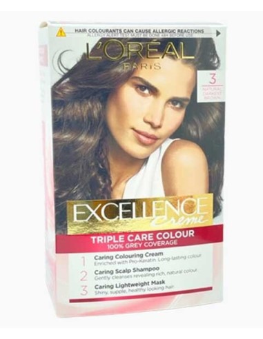 Excellence Creme Triple Care Colour 3 Natural Darkest Brown Excellence Creme Triple Care Colour 3 Natural Darkest Brown