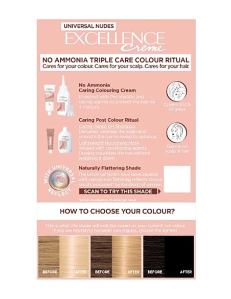 Excellence Creme Triple Care Hair Colour 10U Universal Lightest Blonde Excellence Creme Triple Care Hair Colour 10U Universal Lightest Blonde