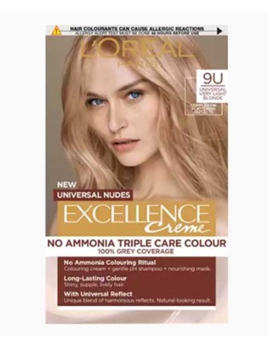 Excellence Creme Triple Care Hair Colour 9U Universal Very Light Blonde Excellence Creme Triple Care Hair Colour 9U Universal Very Light Blonde
