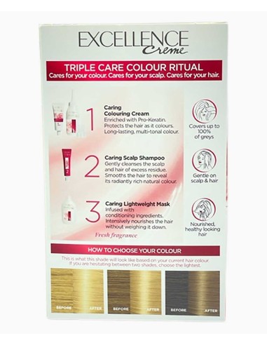 Excellence Creme Triple Care Colour 8.3 Natural Golden Blonde Excellence Creme Triple Care Colour 8.3 Natural Golden Blonde
