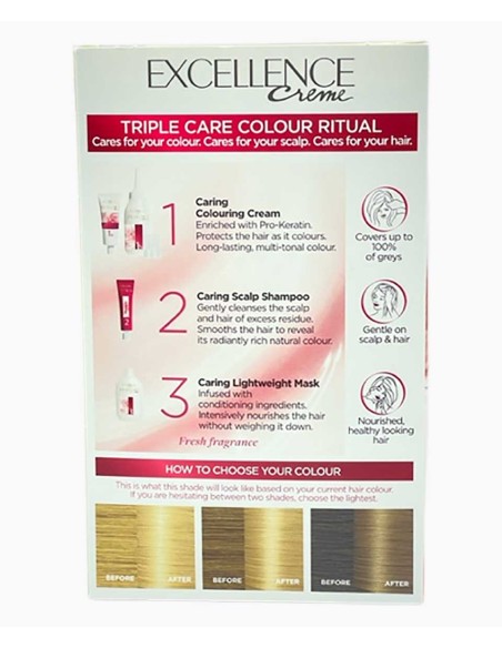 Excellence Creme Triple Care Colour 8.3 Natural Golden Blonde Excellence Creme Triple Care Colour 8.3 Natural Golden Blonde