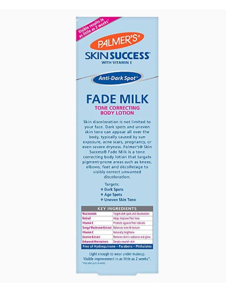 Skin Success Anti Dark Spot Fade Milk Body Lotion Skin Success Anti Dark Spot Fade Milk Body Lotion