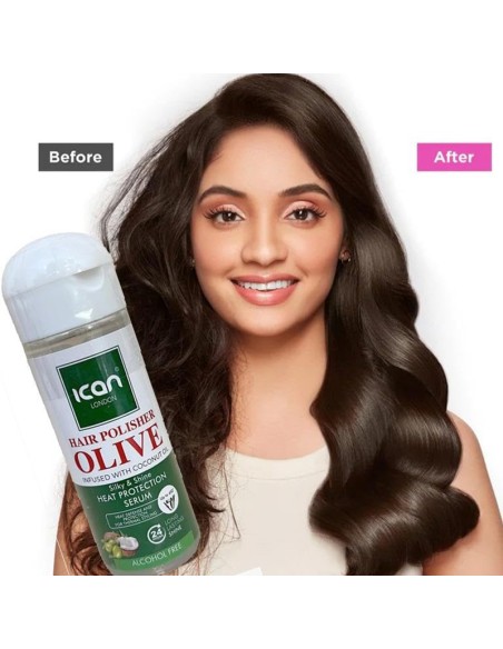 Ican Olive Infused With Coconut Oil Heat Protection Serum Ican Olive Infused With Coconut Oil Heat Protection Serum