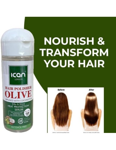 Ican Olive Infused With Coconut Oil Heat Protection Serum Ican Olive Infused With Coconut Oil Heat Protection Serum