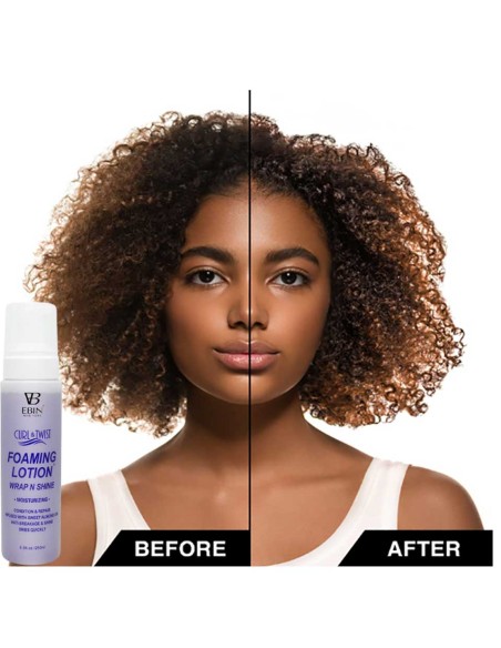 EBIN New York Curl And Twist Foaming Lotion Wrap And Shine Moisturizing EBIN New York Curl And Twist Foaming Lotion Wrap And Shine Moisturizing