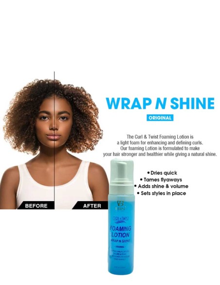 EBIN New York Curl And Twist Foaming Lotion Wrap And Shine Original