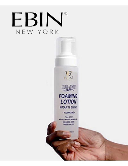 EBIN New York Curl And Twist Foaming Lotion Wrap And Shine Volumizing EBIN New York Curl And Twist Foaming Lotion Wrap And Shine Volumizing