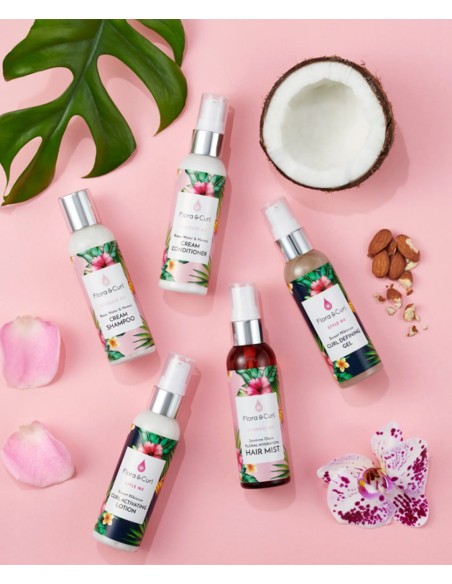 Flora And Curl Botanical Haircare Mini Essentials Kit