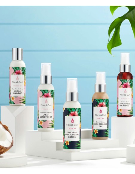 Flora And Curl Botanical Haircare Mini Essentials Kit