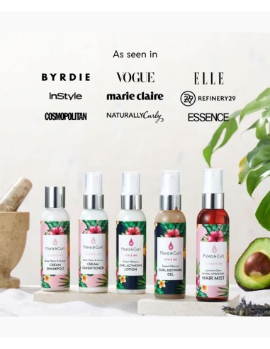 Flora And Curl Botanical Haircare Mini Essentials Kit