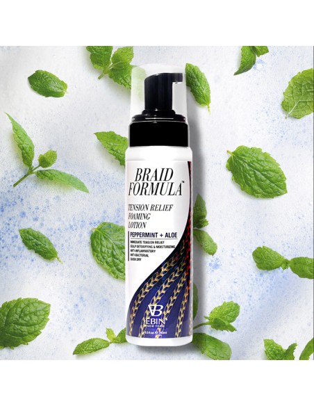 EBIN New York Braid Formula Tension Relief Foaming Lotion With Peppermint And Aloe