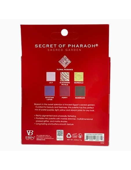 EBIN New York Secret Of Pharaoh Sacred Garden Eyeshadow And Pressed Pigment Palette EBIN New York Secret Of Pharaoh Sacred Garden Eyeshadow And Pressed Pigment Palette