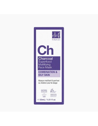 Dr Botanicals CH Charcoal Superfood Mattifying Face Mask Dr Botanicals CH Charcoal Superfood Mattifying Face Mask