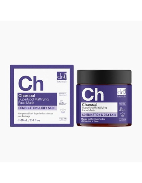 Dr Botanicals CH Charcoal Superfood Mattifying Face Mask Dr Botanicals CH Charcoal Superfood Mattifying Face Mask