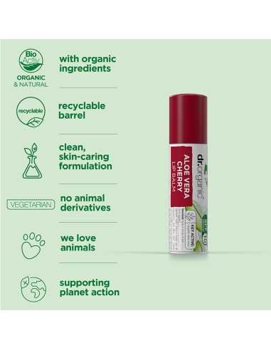 Organic Plus Aloe Vera Cherry Lip Balm Organic Plus Aloe Vera Cherry Lip Balm