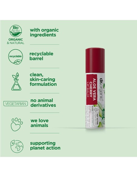 Organic Plus Aloe Vera Cherry Lip Balm Organic Plus Aloe Vera Cherry Lip Balm