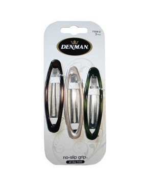 Hair AccessoriesDenman No Slip Oval Clips 3 Piece 71018 D