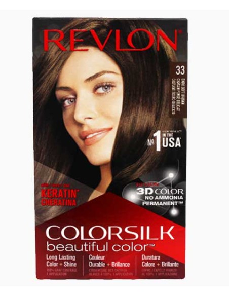 Revlon Colorsilk Beautiful Color Permanent Hair Color 33 Dark Soft Brown