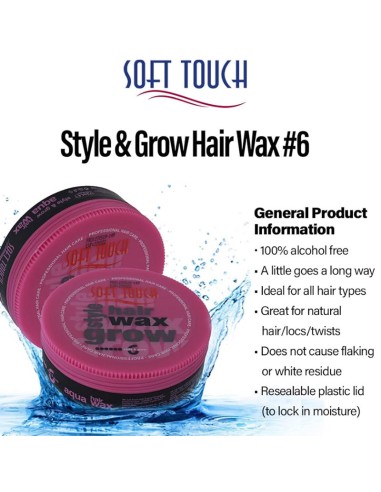 Soft Touch Style And Grow Aqua 6 Hair Wax Soft Touch Style And Grow Aqua 6 Hair Wax