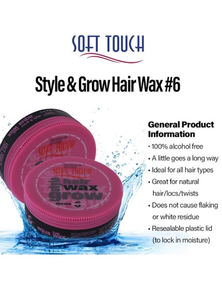 Soft Touch Style And Grow Aqua 6 Hair Wax Soft Touch Style And Grow Aqua 6 Hair Wax