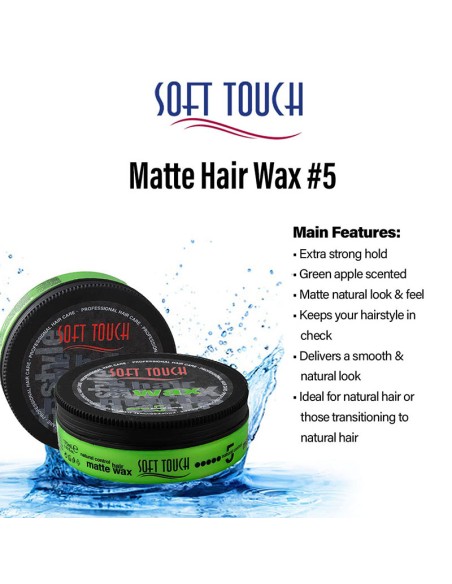 Soft Touch Natural Control Matte 5 Hair Wax