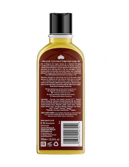 Ayumi Naturals Organic Coconut Hair Oil Ayumi Naturals Organic Coconut Hair Oil