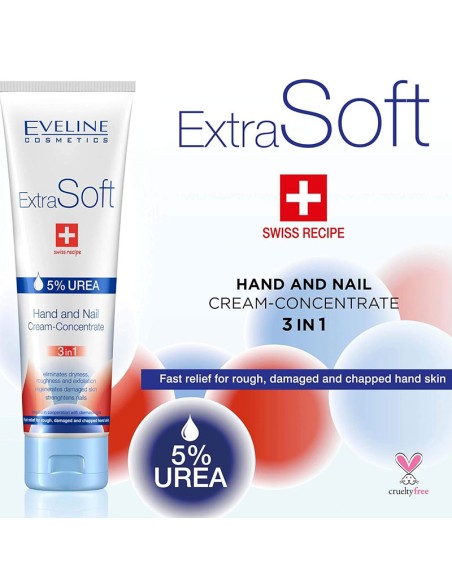 Eveline Extra Soft 5 % Urea 3 In 1 Hand Nail Cream Eveline Extra Soft 5 % Urea 3 In 1 Hand Nail Cream