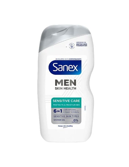 Sanex Men Skin Health Sensitive Care 6 In 1 Shower Gel
