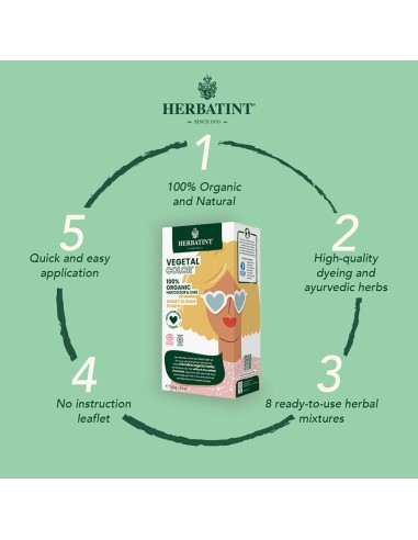 Herbatint Vegetal Organic Hair Color Honey Blonde Power Herbatint Vegetal Organic Hair Color Honey Blonde Power
