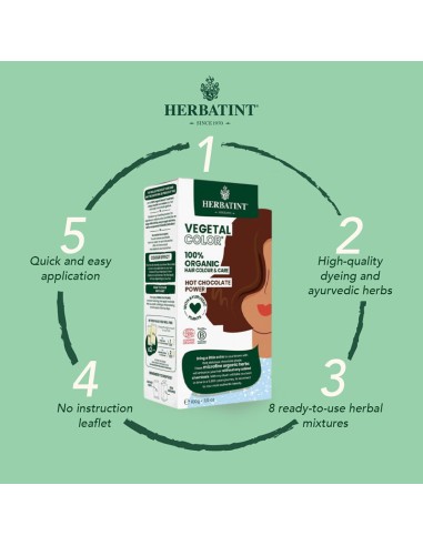 Herbatint Vegetal Organic Hair Color Hot Chocolate Power Herbatint Vegetal Organic Hair Color Hot Chocolate Power
