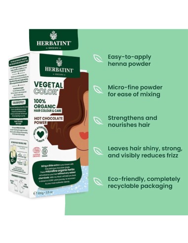 Herbatint Vegetal Organic Hair Color Hot Chocolate Power Herbatint Vegetal Organic Hair Color Hot Chocolate Power