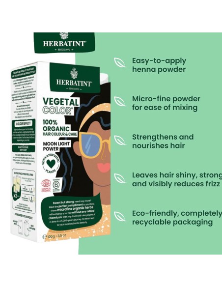 Herbatint Vegetal Organic Hair Color Moon Light Power Herbatint Vegetal Organic Hair Color Moon Light Power