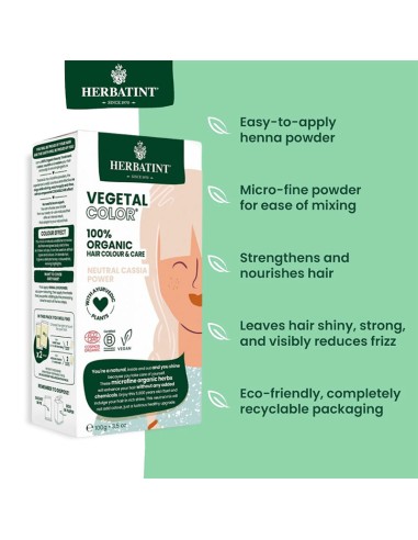 Herbatint Vegetal Organic Hair Color Neutral Cassia Power Herbatint Vegetal Organic Hair Color Neutral Cassia Power