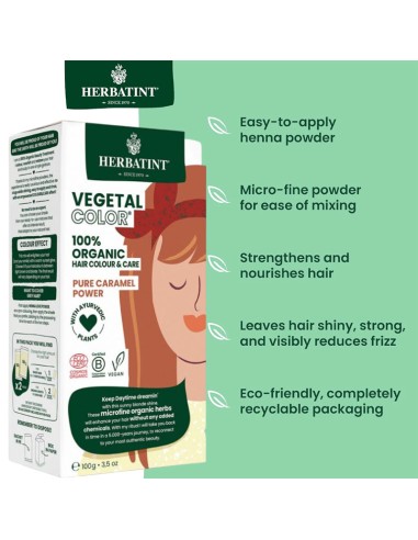 Herbatint Vegetal Organic Hair Color Pure Caramel Power Herbatint Vegetal Organic Hair Color Pure Caramel Power