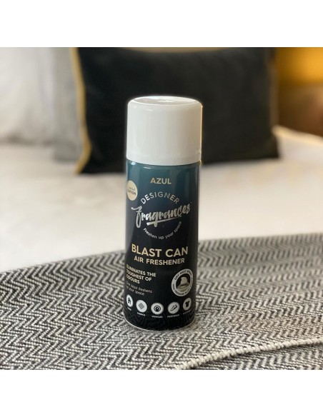 Designer Fragrances Blast Can Air Freshener & Sanitiser Azul