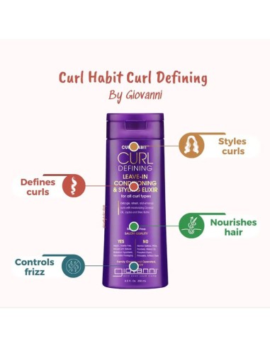 Giovanni Curl Habit Curl Defining Leave In Conditioning Styling Elixir Giovanni Curl Habit Curl Defining Leave In Conditioning Styling Elixir