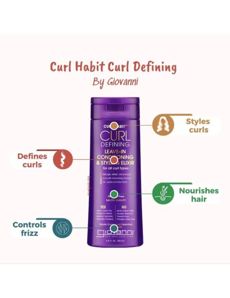 Giovanni Curl Habit Curl Defining Leave In Conditioning Styling Elixir Giovanni Curl Habit Curl Defining Leave In Conditioning Styling Elixir