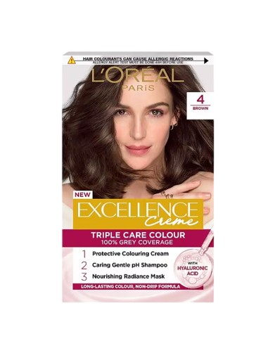 Loreal Excellence Creme Advanced Triple Care Creme Colour 4 Loreal Excellence Creme Advanced Triple Care Creme Colour 4