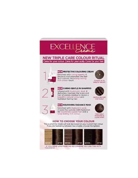 Loreal Excellence Creme Advanced Triple Care Creme Colour 4 Loreal Excellence Creme Advanced Triple Care Creme Colour 4