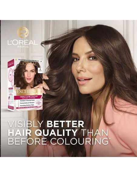 Loreal Excellence Creme Advanced Triple Care Creme Colour 4 Loreal Excellence Creme Advanced Triple Care Creme Colour 4