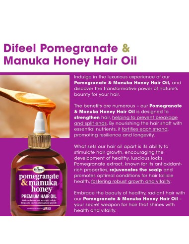 Difeel Pomegranate & Manuka Honey Premium Hair Oil Difeel Pomegranate & Manuka Honey Premium Hair Oil