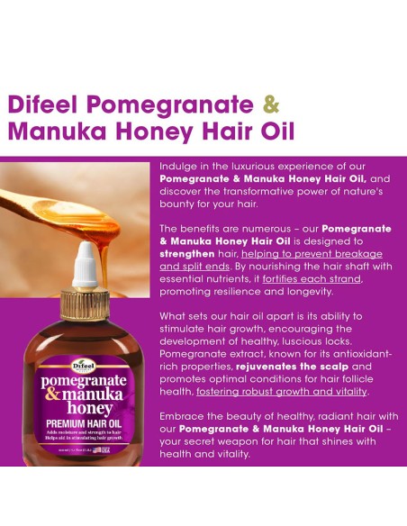 Difeel Pomegranate & Manuka Honey Premium Hair Oil Difeel Pomegranate & Manuka Honey Premium Hair Oil
