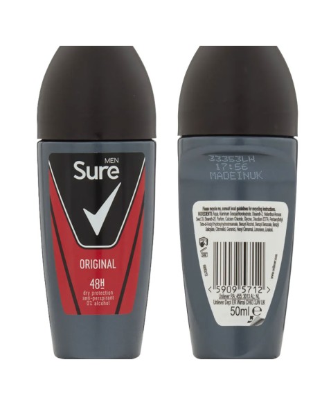 Sure Men Original 48H Anti Perspirant Deodorant Roll On Sure Men Original 48H Anti Perspirant Deodorant Roll On